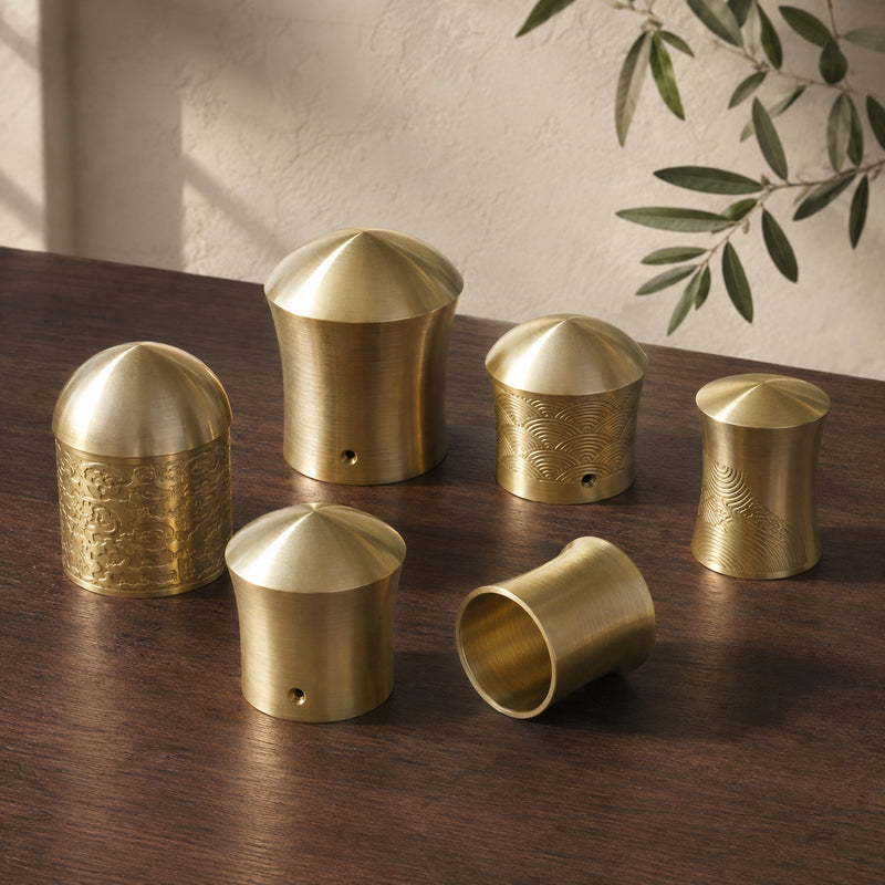 Carved Brass Mushroom Cap Ferrule – Furniture Leg & Armrest